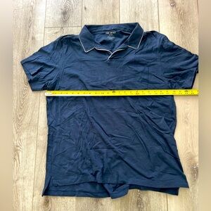 Todd Snyder Tipped Montauk Polo in Navy